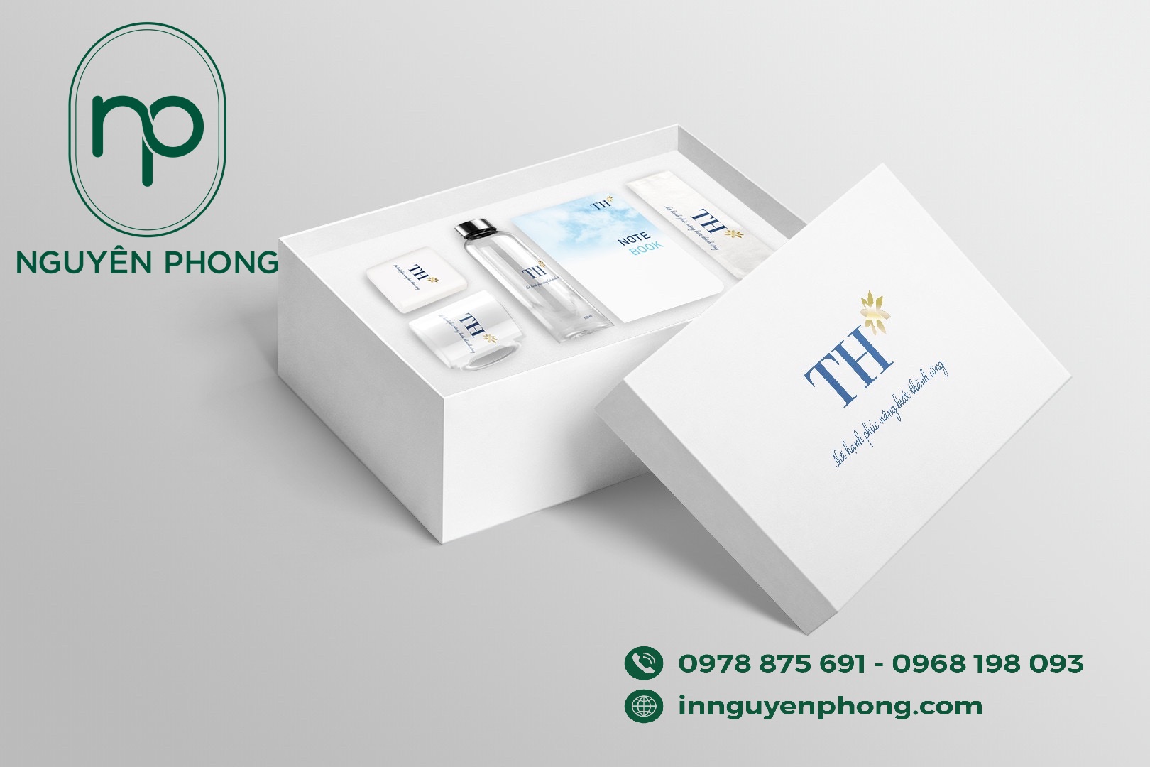 Hộp cứng đựng bộ quà tặng TH true MILK